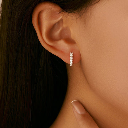 Clara Silver Hoop Earrings