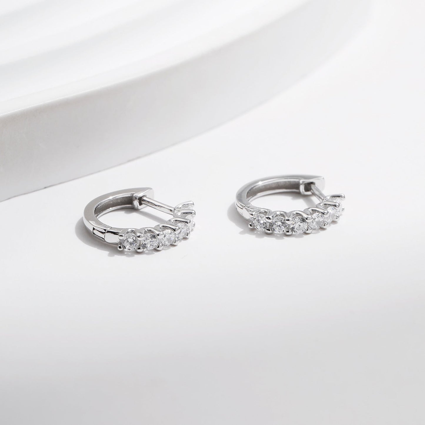 Clara Silver Hoop Earrings