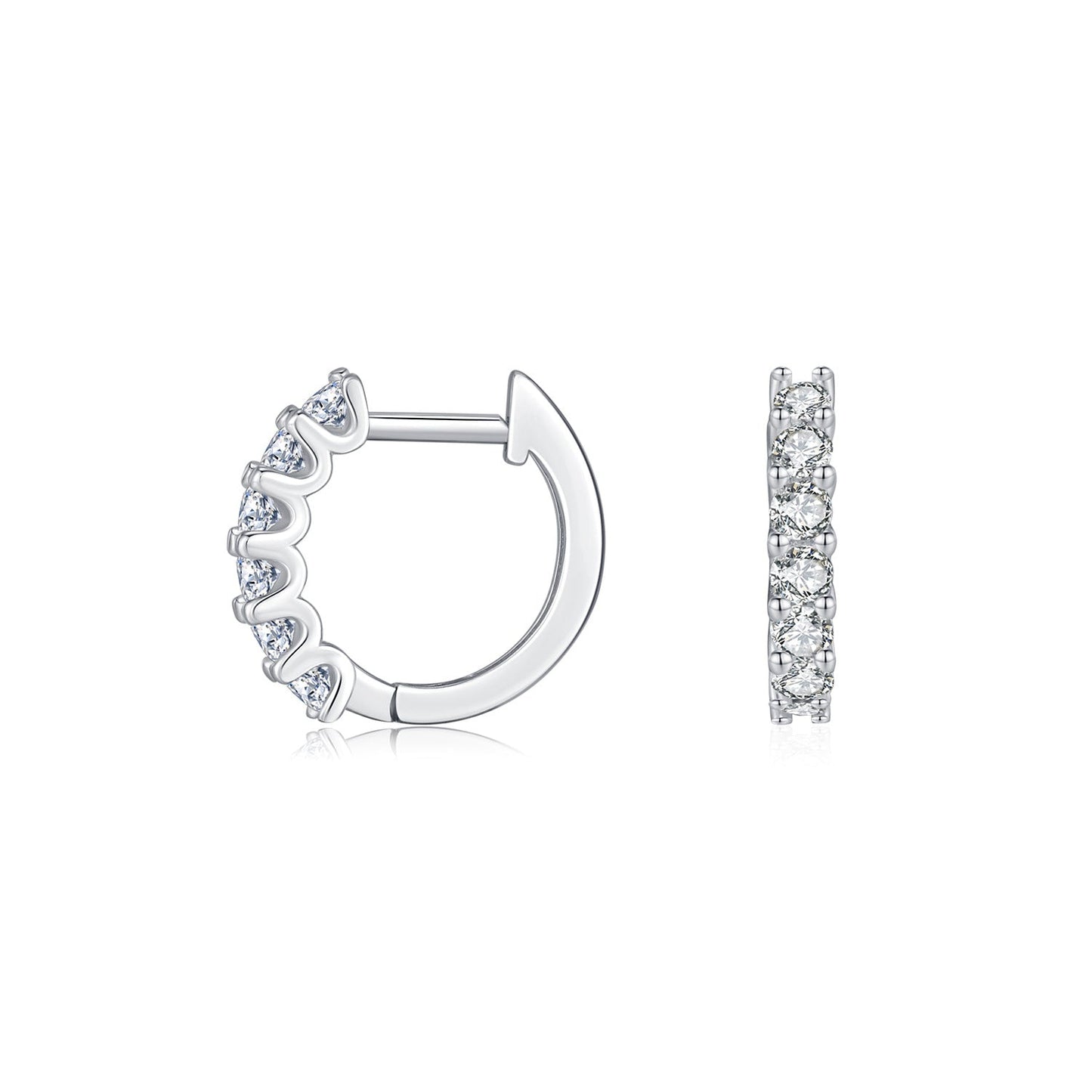 Clara Silver Hoop Earrings