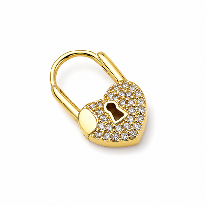 Heartlock Mini Hoops – Cubic Zirconia Huggie Earrings
