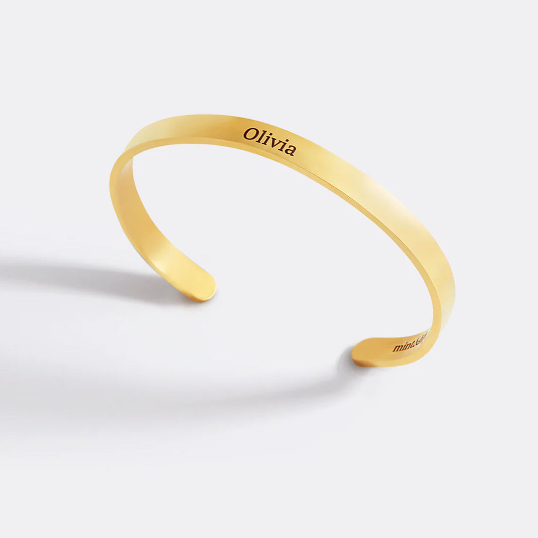 ‘Beautiful Girl You Can Do Hard Things’ Personalised Engraved Bangle