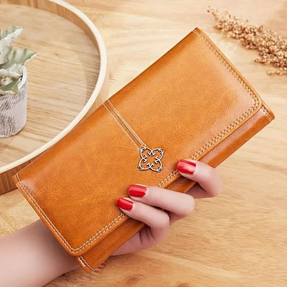 Genuine Leather Purse for Women – Large Wallet with Card Organiser