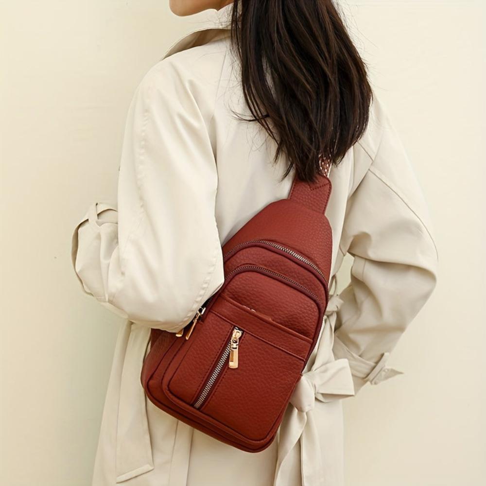 Genuine Leather Shoulder Bag for Women – Compact Crossbody Handbag | Hazel