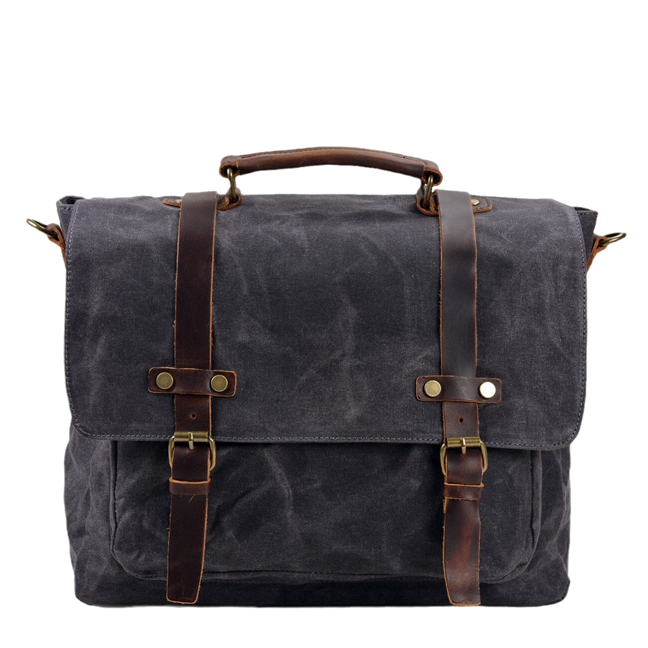 Waxed Canvas & Genuine Leather Messenger Bag – Men's Everyday Shoulder Bag | Ryan