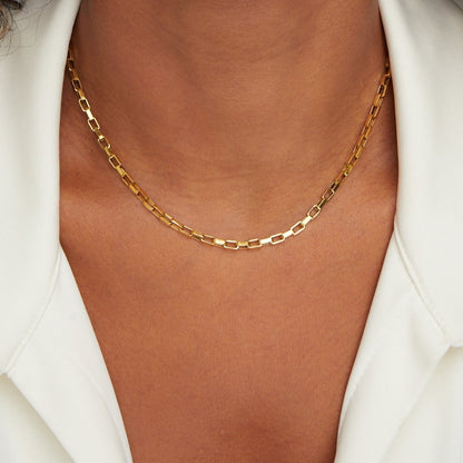 Delphine Necklace – 18K Gold Waterproof Minimal Chain Necklace