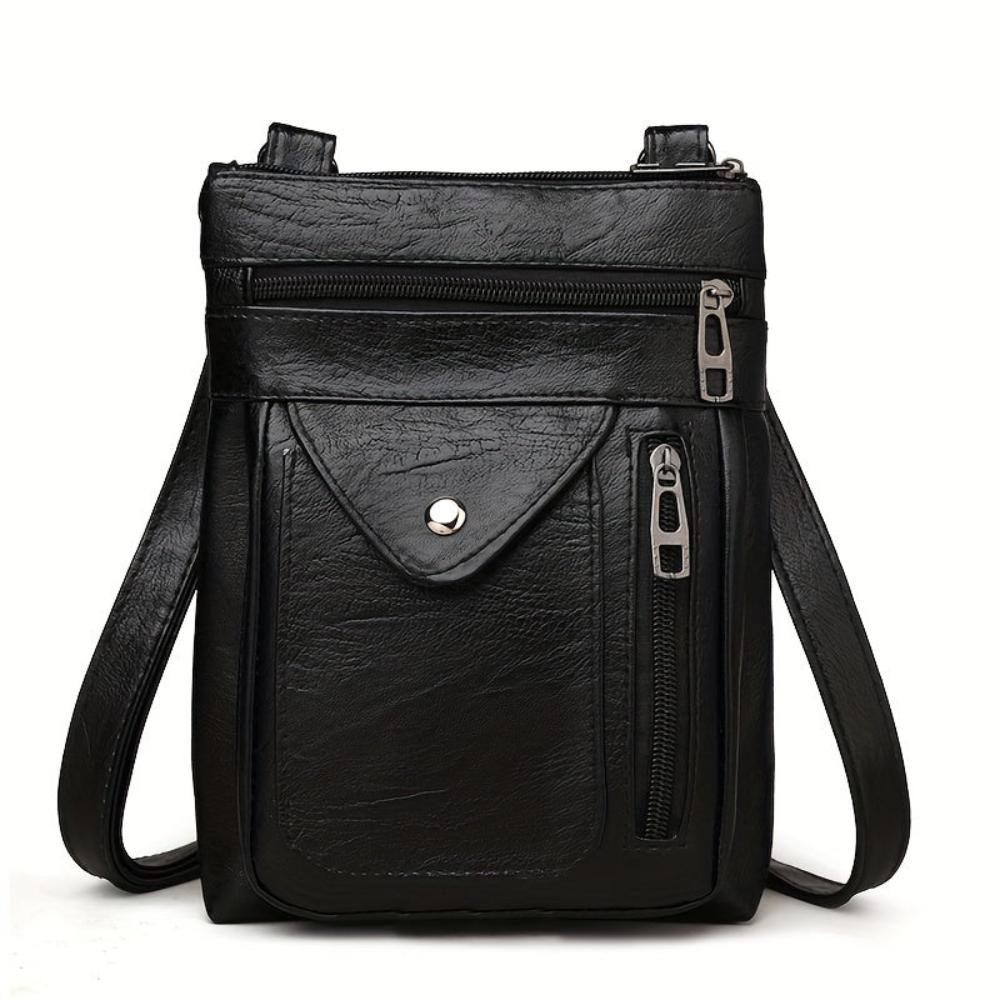 Genuine Leather Shoulder Bag for Women – Slim Vintage Handbag | Lina