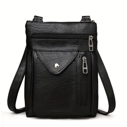 Genuine Leather Shoulder Bag for Women – Slim Vintage Handbag | Lina