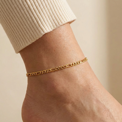 Mirabel gold link chain anklet – 18K ankle bracelet