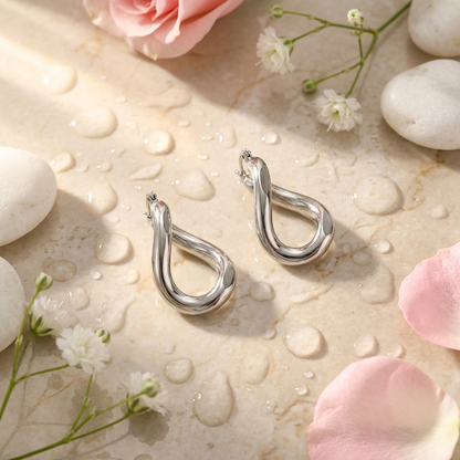 Cleo Hoop Earrings – 25mm 18K Gold Waterproof Hoop Earrings