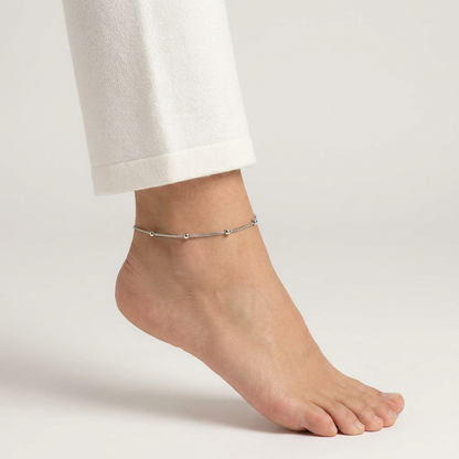 Miya gold bead anklet – 18K beaded ankle bracelet