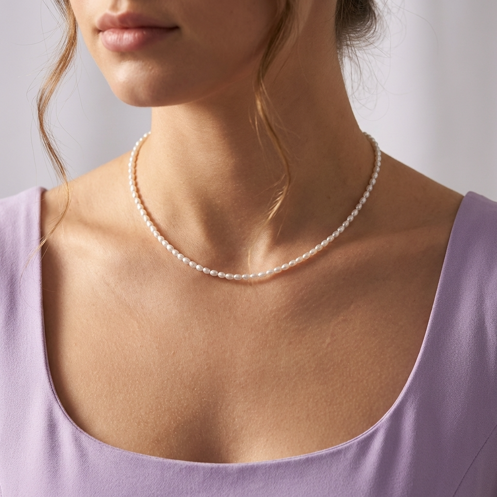 Amaya Pearl Choker – 18K Gold Freshwater Pearl Choker Necklace