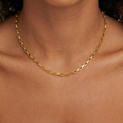 Delphine Necklace – 18K Gold Waterproof Minimal Chain Necklace