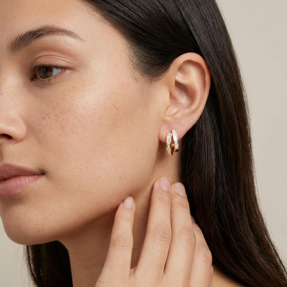 Eira Pearl Earrings – 925 Sterling Silver Crystal &amp; Pearl Earrings