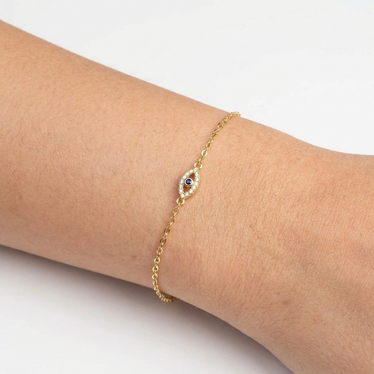 Zara Evil Eye Bracelet – 925 Sterling Silver Protection Charm Bracelet