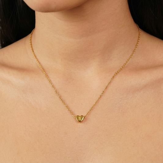 Bea Heart Necklace – 18K Gold Waterproof Heart Pendant Necklace