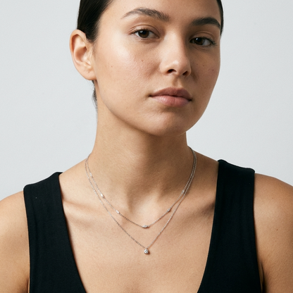 Aurelia Moissanite Necklace – Sterling Silver 0.30ct Pendant Necklace
