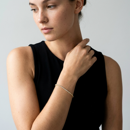 Léonie Tennis Bracelet – 925 Sterling Silver Classic Crystal Tennis Bracelet