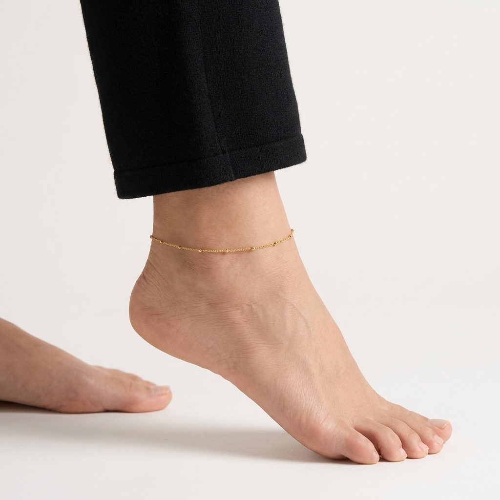 Callista minimal gold anklet – waterproof 18K ankle bracelet