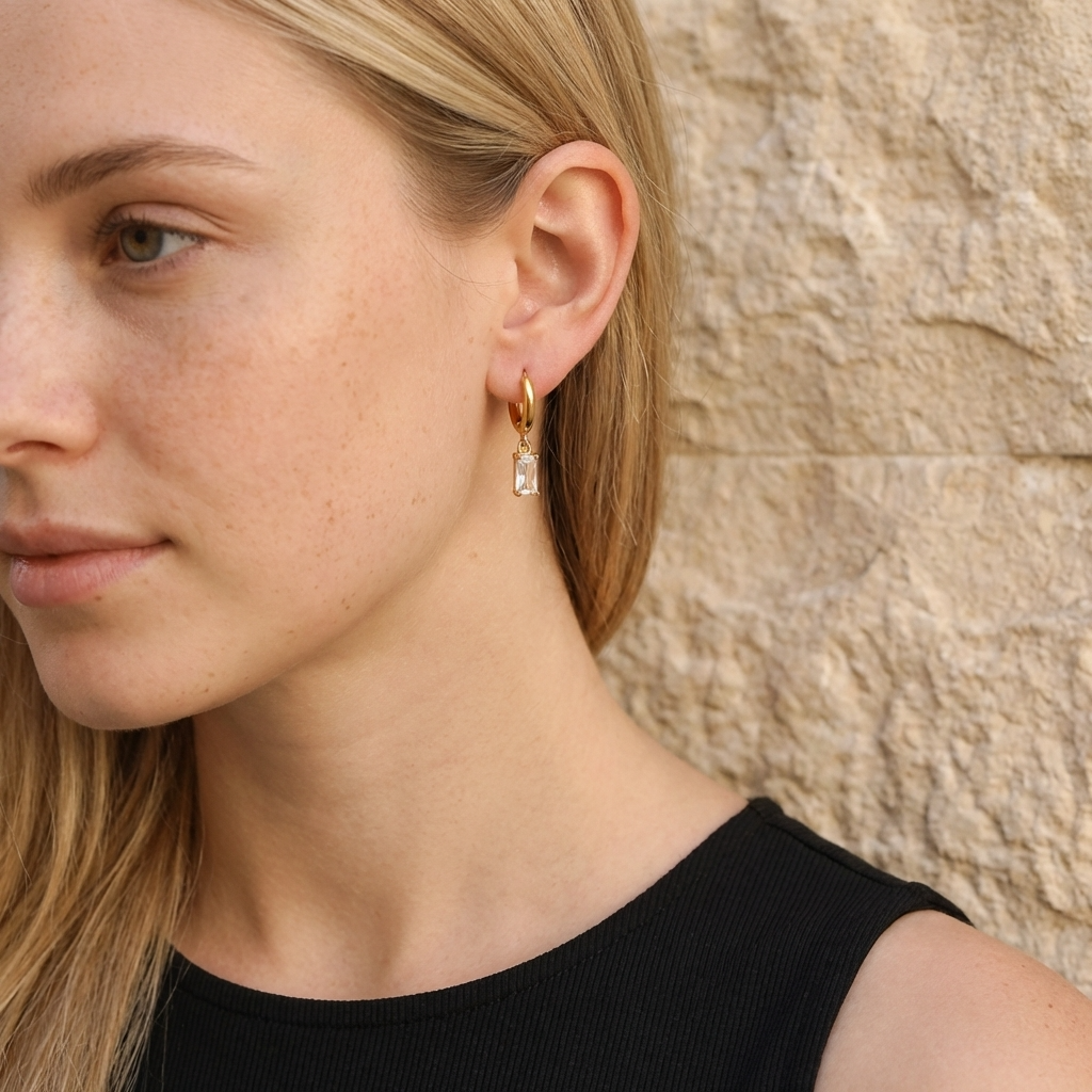 Nora Crystal Drop Earrings – 925 Sterling Silver Crystal Drops