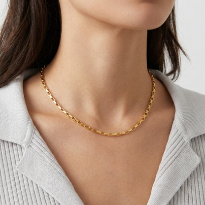 Delphine Necklace – 18K Gold Waterproof Minimal Chain Necklace