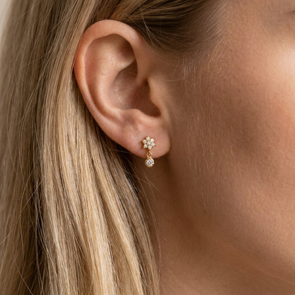 Soraya Petite Studs – 925 Sterling Silver Crystal Stud Earrings
