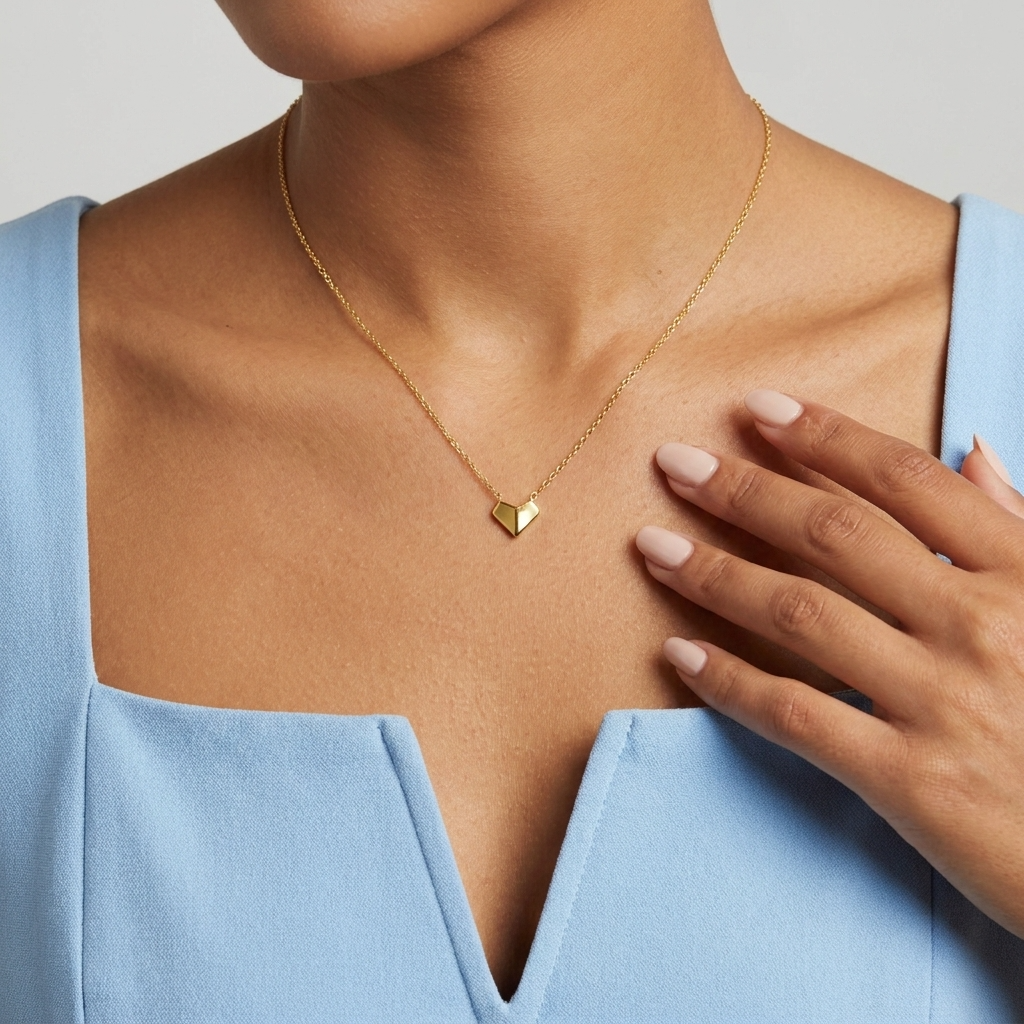 Isla Heart Necklace – 18K Gold Waterproof Heart Pendant Necklace