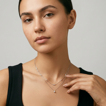 Aurelia Moissanite Necklace – Sterling Silver 0.30ct Pendant Necklace