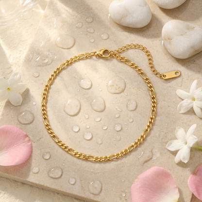 Mirabel gold link chain anklet – 18K ankle bracelet