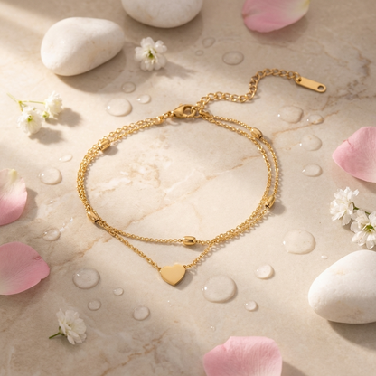 Zara classic gold anklet – waterproof 18K ankle bracelet