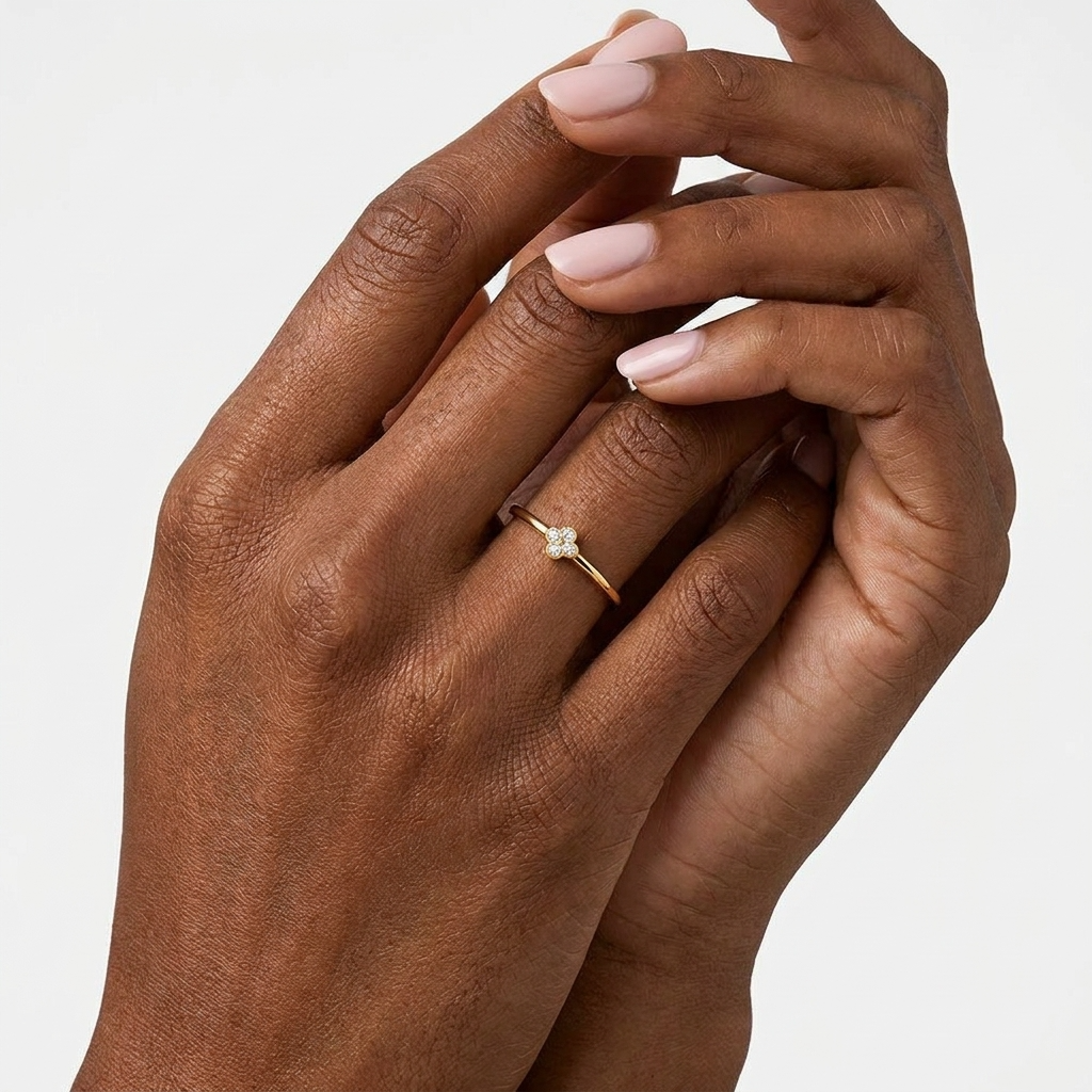 Teya Crystal Ring – 925 Sterling Silver Solitaire Crystal Ring