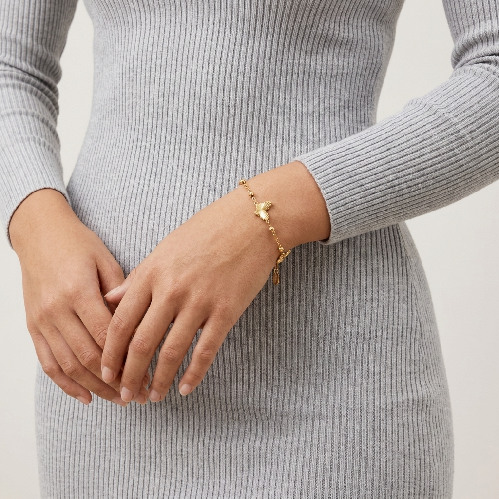 Ariana Butterfly Bracelet – 18K Gold Waterproof Minimal Charm Bracelet