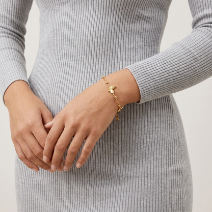 Ariana Butterfly Bracelet – 18K Gold Waterproof Minimal Charm Bracelet