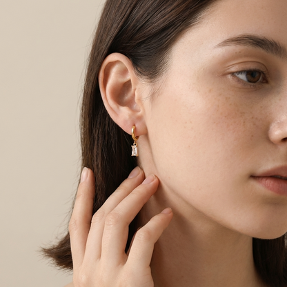 Nora Crystal Drop Earrings – 925 Sterling Silver Crystal Drops