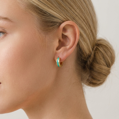 Vera Hoop Earrings – 18K Gold Small Waterproof Huggie Hoops
