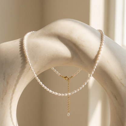 Amaya Pearl Choker – 18K Gold Freshwater Pearl Choker Necklace