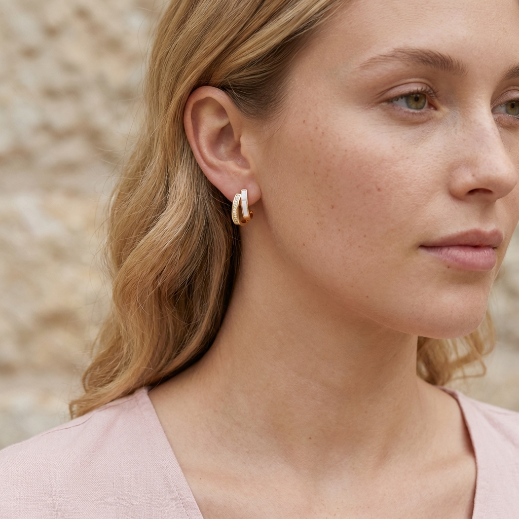 Eira Pearl Earrings – 925 Sterling Silver Crystal &amp; Pearl Earrings