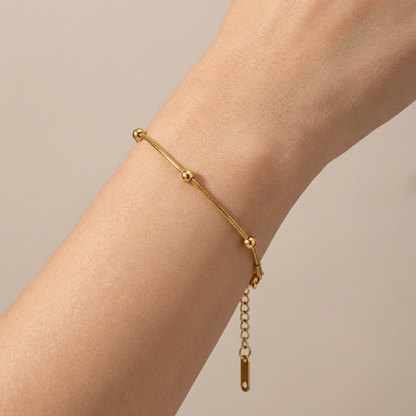 Lunara Canyon Bracelet – 18K Gold Textured Waterproof Bracelet