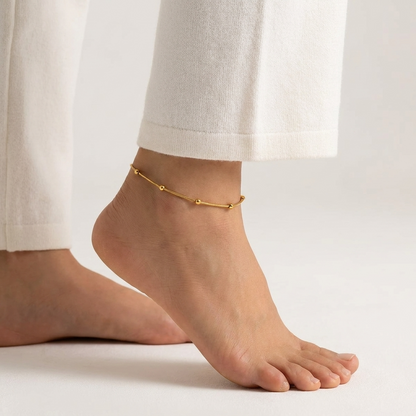 Miya gold bead anklet – 18K beaded ankle bracelet