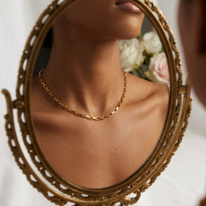 Delphine Necklace – 18K Gold Waterproof Minimal Chain Necklace