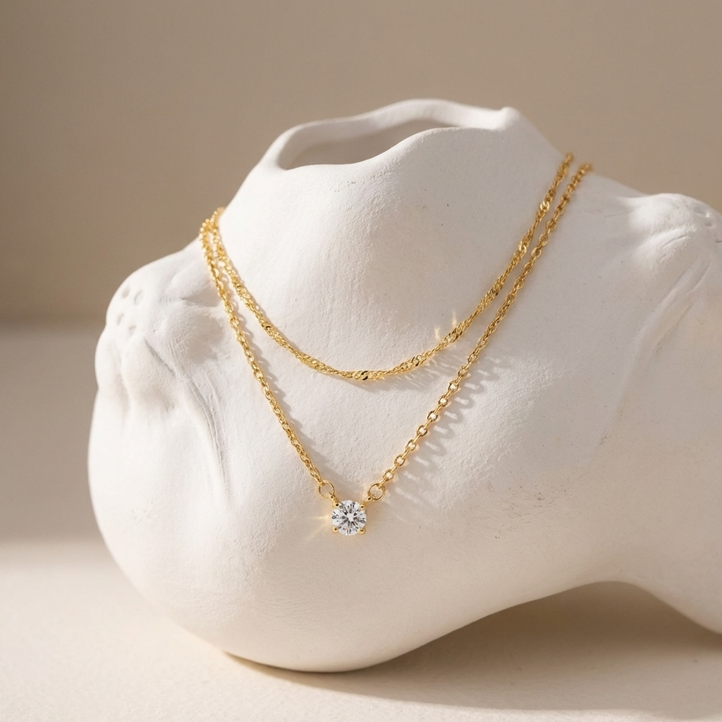 Mallory Necklace – 18K Gold Chunky Link Statement Necklace