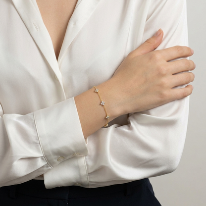 Chiara Crystal Bracelet – 925 Sterling Silver Delicate Crystal Bracelet