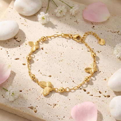 Ariana Butterfly Bracelet – 18K Gold Waterproof Minimal Charm Bracelet