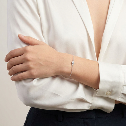Zara Evil Eye Bracelet – 925 Sterling Silver Protection Charm Bracelet