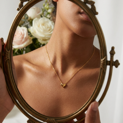 Isla Heart Necklace – 18K Gold Waterproof Heart Pendant Necklace