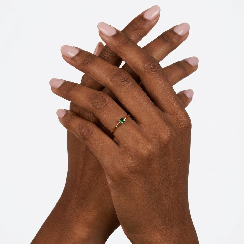 Ophelia Birthstone Ring – 18K Gold Crystal Birthstone Ring