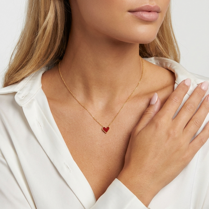 Maeva Heart Necklace – 18K Gold Waterproof Everyday Heart Necklace