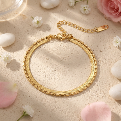 Selara Sea Bracelet – 18K Gold Waterproof Everyday Chain Bracelet