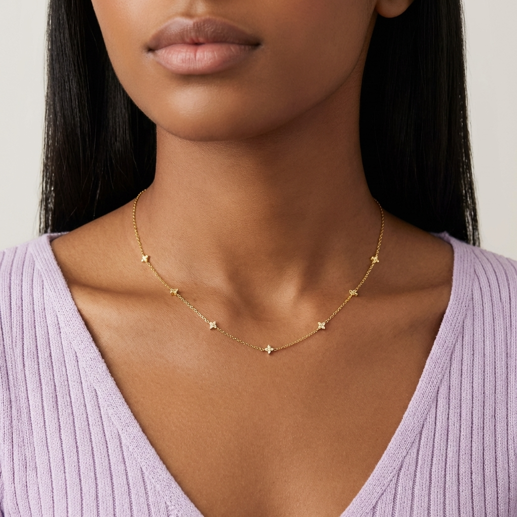 Selene Sparkle Necklace – 925 Sterling Silver Zircon Pendant Necklace