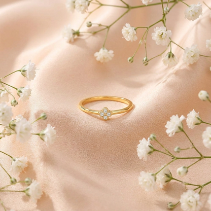 Teya Crystal Ring – 925 Sterling Silver Solitaire Crystal Ring