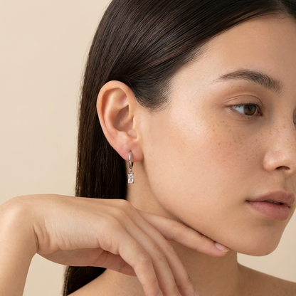 Nora Crystal Drop Earrings – 925 Sterling Silver Crystal Drops